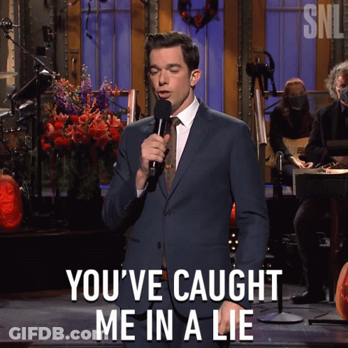 A Man Singing Into A Microphone With The Words You 'Ve Caught Me In A Lie GIF