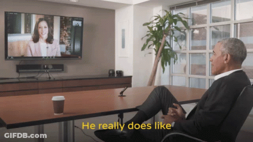 Man Watching TV Saying He Really Likes It GIF