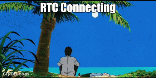 A Man Sits Under A Palm Tree On A Beach With Rtc Connecting Written On The Bottom GIF