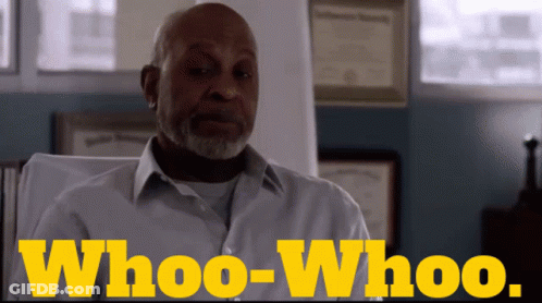A Man Sitting In A Chair With The Words Whoo-Whoo In Yellow GIF