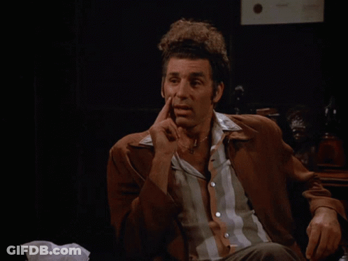 A Man Sitting In Front Of A Screen That Says That 'S True GIF