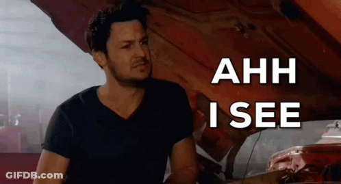 A Man Sitting Under The Hood Of A Car With The Words Ahh I See Above Him GIF