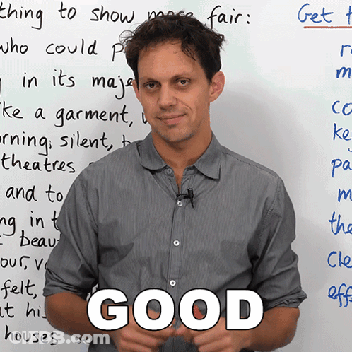 Man In Front Of White Board Says Good GIF