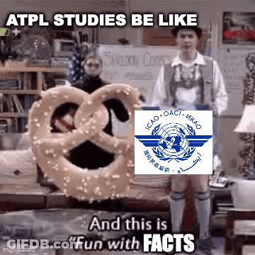 A Man Standing Next To A Pretzel With The Words Atpl Studies Be Like And This Is Fun With Facts GIF