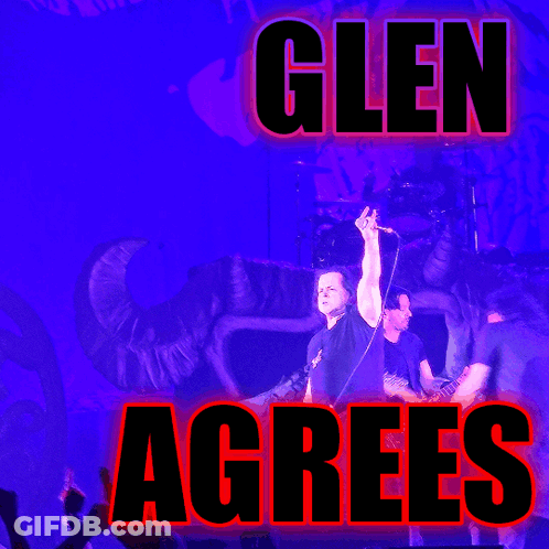 Man Standing In Front Of Blue Background Glen Agrees GIF