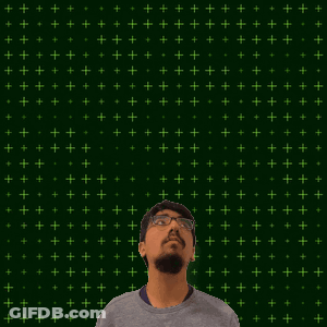 A Man Stands In Front Of A Green Background With Stars And The Number 16 GIF