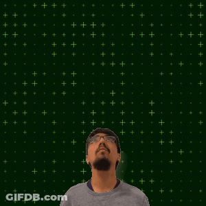 A Man Stands In Front Of A Green Background With Stars And The Number 25 GIF