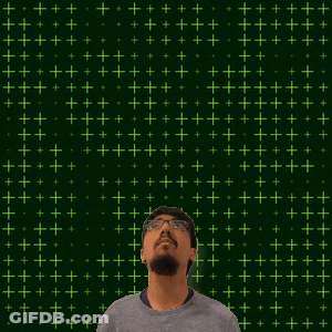 A Man Stands In Front Of A Green Background With Stars And The Number 29 GIF