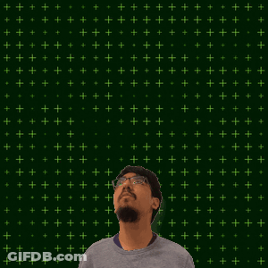 A Man Stands In Front Of A Green Background With The Number 10 + 16 Written On It GIF