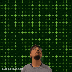 A Man Stands In Front Of A Green Background With The Number 11 GIF