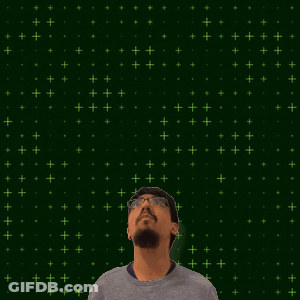 A Man Stands In Front Of A Green Background With The Number 15 + 12 GIF