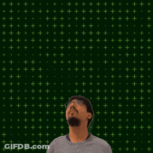 A Man Stands In Front Of A Green Background With The Number 16 On It GIF