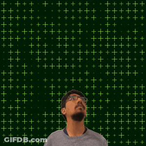 A Man Stands In Front Of A Green Background With The Number 19 GIF