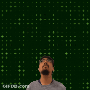A Man Stands In Front Of A Green Background With The Number 20 + 3 GIF