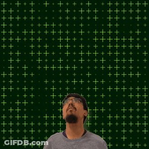 A Man Stands In Front Of A Green Background With The Number 21 GIF