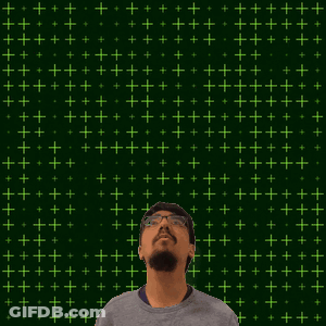 A Man Stands In Front Of A Green Background With The Number 21 In Yellow GIF