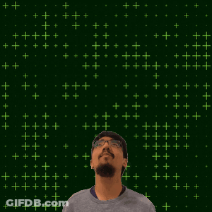 A Man Stands In Front Of A Green Background With The Number 22 Surrounded By Stars GIF