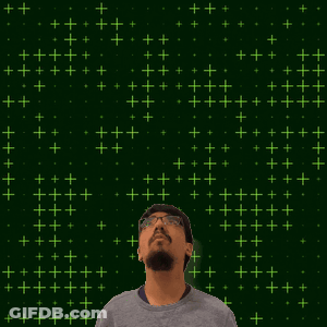 A Man Stands In Front Of A Green Background With The Number 28 GIF