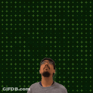 A Man Stands In Front Of A Green Background With The Number 9 And 17 GIF