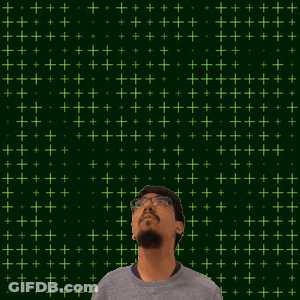 A Man Stands In Front Of A Green Background With The Number 9 GIF