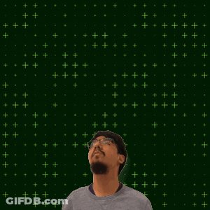 A Man Stands In Front Of A Green Background With The Numbers 1 And 2 GIF