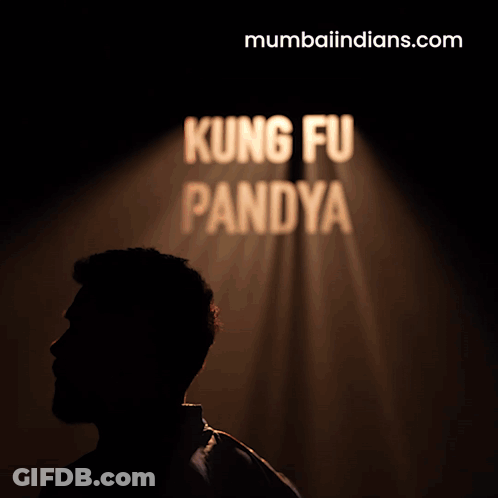 A Man Stands In Front Of A Sign That Says Kung Fu Panda GIF