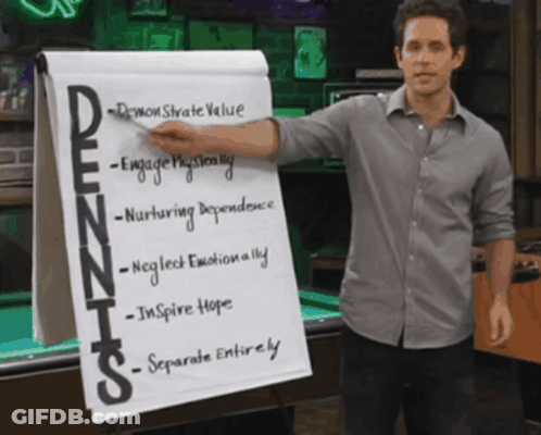 A Man Stands In Front Of A White Board That Says Denants GIF