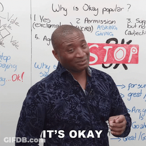Man In Front Of Stop Sign White Board GIF