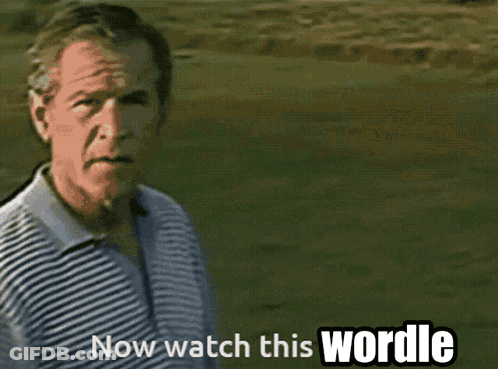 A Man Swinging A Golf Club With The Words Now Watch This Wordle Written Below Him GIF