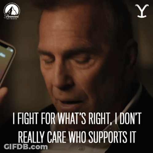 A Man Talking On A Cell Phone With A Paramount Network Logo GIF