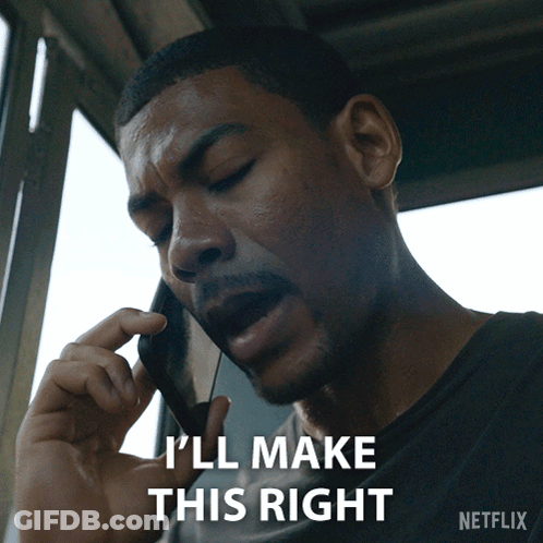 Man Talking On Phone 'I'll Make This Right GIF