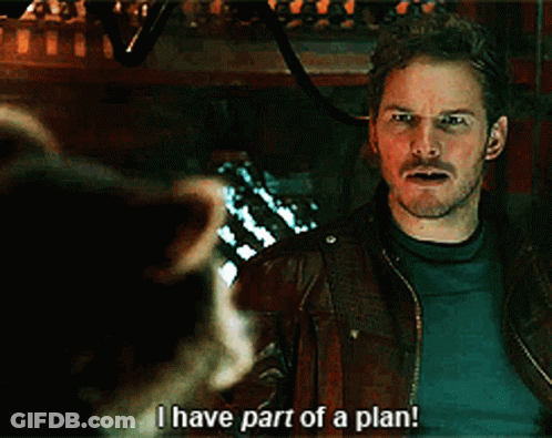 A Man Talking To A Raccoon With The Words I Have Part Of A Plan GIF