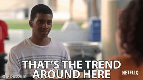 Man Talking To Woman About Netflix Trend GIF