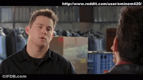 A Man Talking To Another Man With The Website Http://www.reddit.com/user/eminem420/ Visible GIF