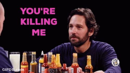 A Man Talking To Another Man With The Words You 'Re Killing Me GIF