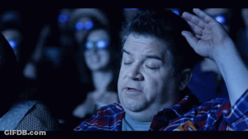 A Man Wearing 3D Glasses Is Watching A Movie And Says This Is Gonna Suck GIF