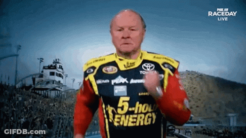 A Man Wearing A 5 Hour Energy Shirt Is Running GIF
