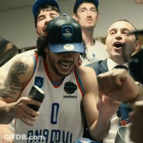 A Man Wearing A Basketball Jersey With The Number 0 GIF