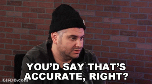 Man In Beanie Says That's Accurate GIF