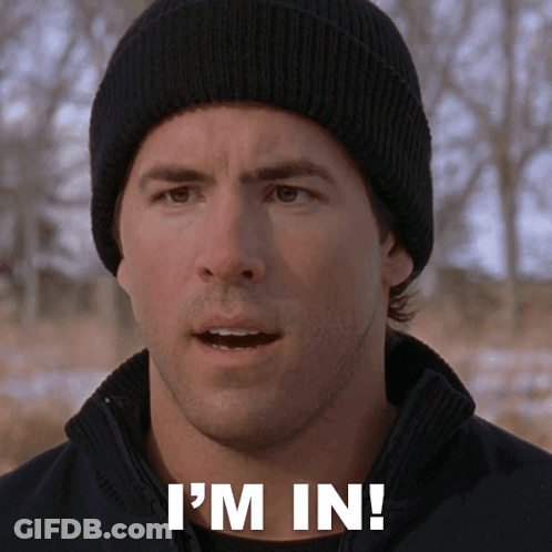 A Man Wearing A Black Hat And A Black Jacket Says I 'M In GIF