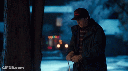 A Man Wearing A Black Hat That Says ' Chicago ' On It GIF