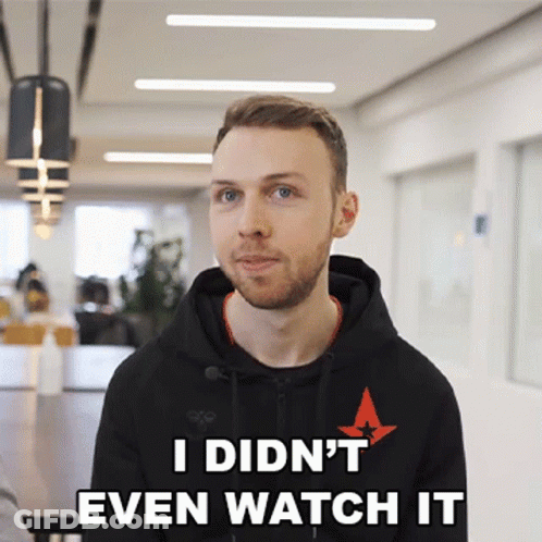 A Man Wearing A Black Hoodie Says " I Didn 'T Even Watch It " GIF