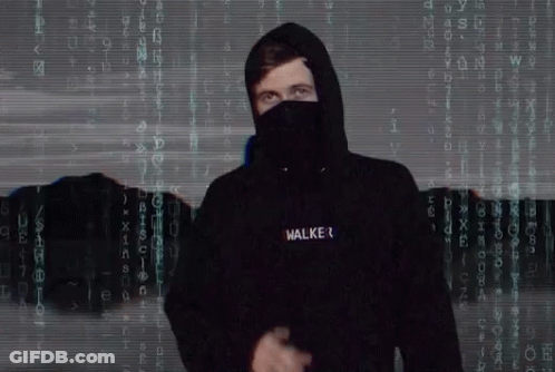A Man Wearing A Black Hoodie That Says Walker GIF