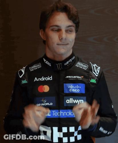 A Man Wearing A Black Jacket With Logos For Dell Technologies And Android GIF