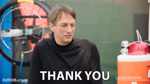 A Man Wearing A Black Shirt Says Thank You GIF