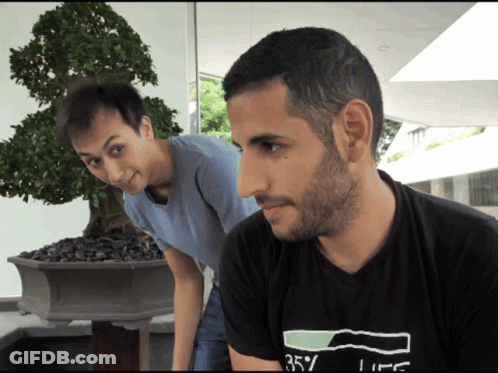 A Man Wearing A Black Shirt That Says 35Y Life GIF