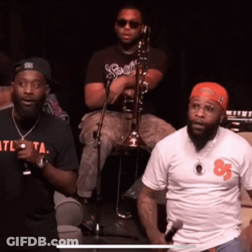 A Man Wearing A Black Shirt That Says Atl Ta On It GIF