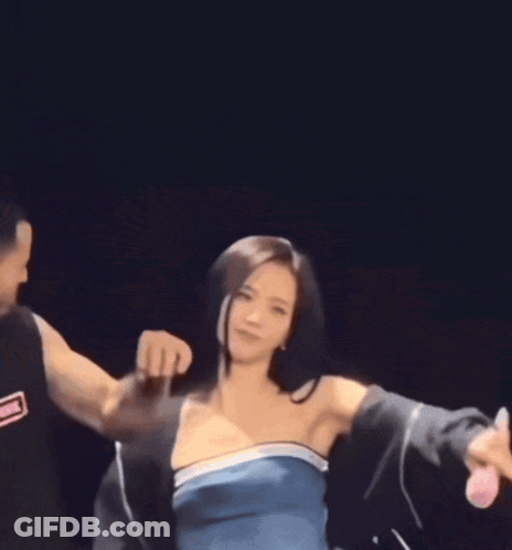 A Man Wearing A Black Shirt That Says Black Pink GIF