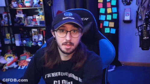 A Man Wearing A Black Shirt That Says I 'Ve Never Ever Heard Of Clouds GIF