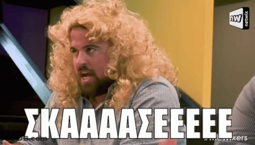 A Man Wearing A Blonde Wig Says Skaaaaseeeeee GIF